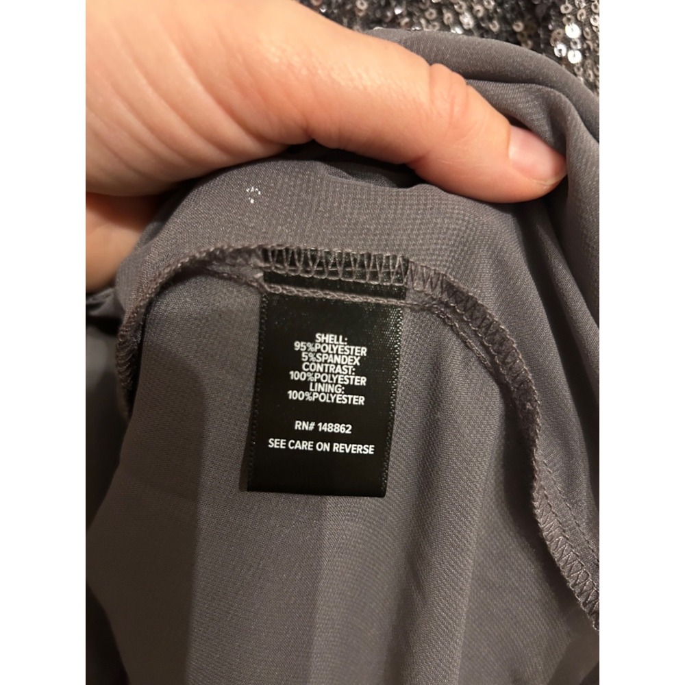 Torrid Size 2 Madison Sequins‎ Button Front Shirt Long Sleeve Blouse Purple - Picture 5 of 15